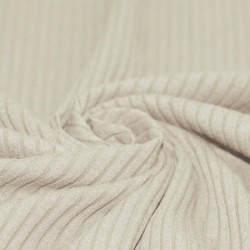 Brede Rib Jersey Naturel Beige