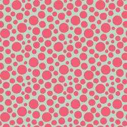 Poplin Dots Aqua/Pink