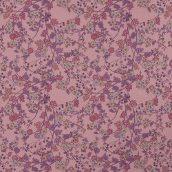Lilac Flowers Cotton Twill