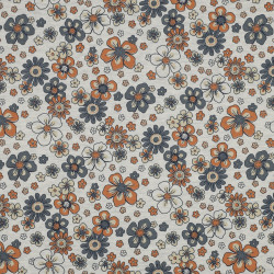 Jersey Melange Retro Flowers