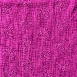 Double Gauze Broderie Rose...