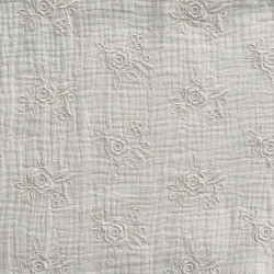 Double Gauze Broderie Rose...
