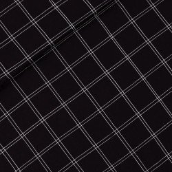 Double Grid Black French Terry