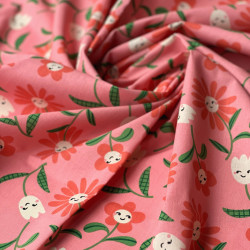Cotton Big Cartoon Flowers