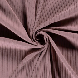 Pastel Brede Rib Mauve