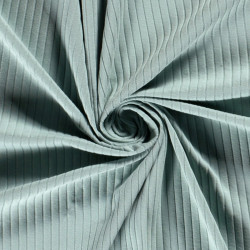 Pastel Brede Rib Zeegroen